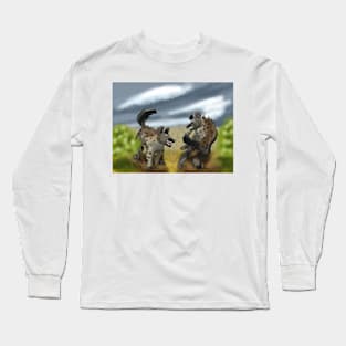 Hyena Cubs Playing Long Sleeve T-Shirt